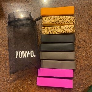 Pony Women's Hair Accessories Set - Orange, Leopard, Black, Gray, Pink NWOT